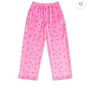 Iscream Theme Sweet Pink Plush Girls Pants Douce Rose